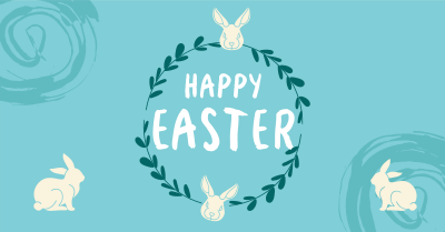 Easter Bunny Wreath Facebook ad Image Preview