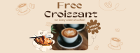 Croissant Coffee Promo Facebook cover Image Preview