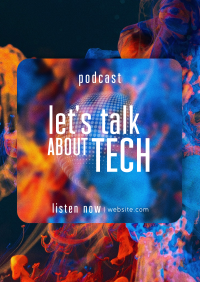 Glass Effect Tech Podcast Flyer Image Preview