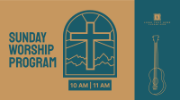 Sunday Worship Program Facebook Event Cover Design