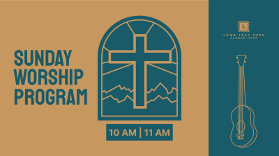 Sunday Worship Program Facebook event cover Image Preview