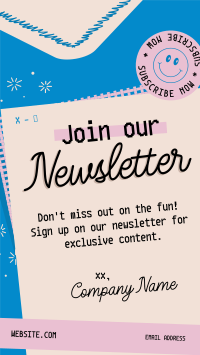 Quirky Y2K Newsletter TikTok Video Design