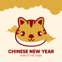 Cute Tiger Sticker Linkedin Post Preview