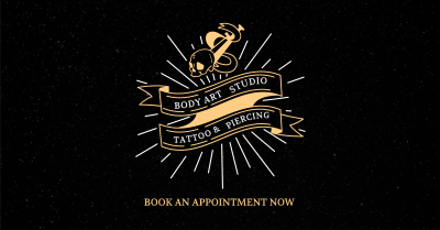 Tattoo Studio Badge Facebook Ad Image Preview