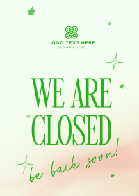 We're Closed Poster Design