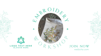 Embroidery Workshop Facebook event cover Image Preview