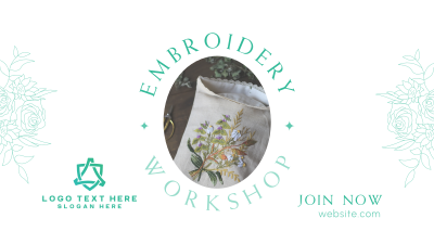 Embroidery Workshop Facebook event cover Image Preview