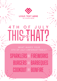 4th of July This or That Poster Image Preview