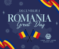 Romanian Great Day Facebook Post Design