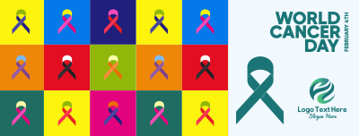 Multicolor Cancer Day Facebook cover Image Preview