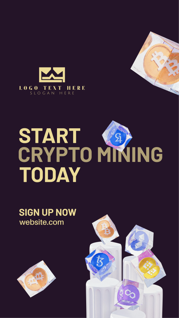 Start Crypto Today Instagram Story Design Image Preview