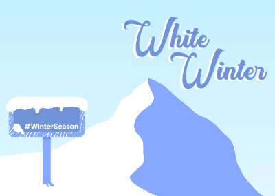 White Winter Postcard Image Preview