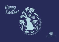 Fun Easter Bunny Postcard Design