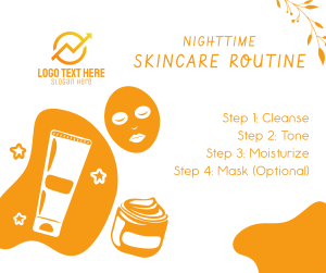 Nighttime Skincare Routine Facebook post