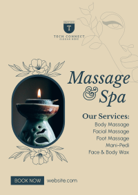 Spa Available Services Poster Design