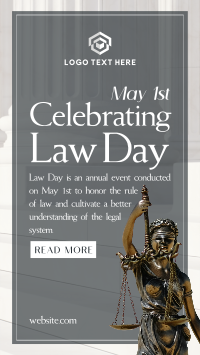Lady Justice Law Day Facebook Story Design