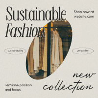 Clean Minimalist Sustainable Fashion Linkedin Post Image Preview