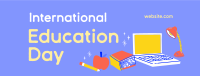 Cute Education Day Facebook cover Image Preview