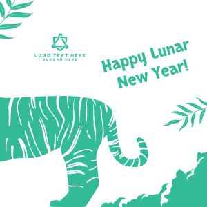 Lunar Tiger Greeting Instagram post Image Preview