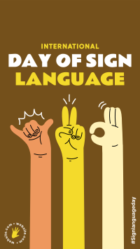 Sign Language Facebook story Image Preview