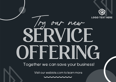 New Service Offer Postcard Image Preview