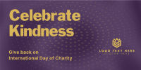 International Day of Charity Twitter Post Design