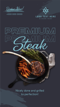 Premium Steak Order TikTok video Image Preview