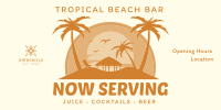 Tropical Beach Bar Twitter post Image Preview