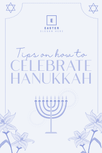 Hanukkah Lilies Pinterest Pin Image Preview