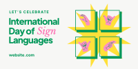 International Day of Sign Languages Twitter Post Design