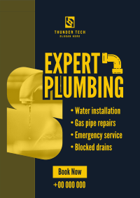 Minimalist Expert Plumbing Poster Image Preview