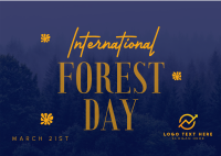 Minimalist Forest Day Postcard Image Preview