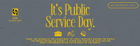 Minimalist Public Service Day Twitter header (cover) Image Preview