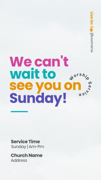 Colorful Sunday Service Instagram Story Design