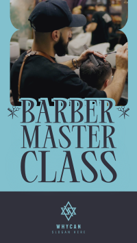 Retro Barber Masterclass Facebook Story Design