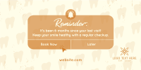 Dental Checkup Reminder Twitter Post Design