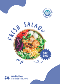 Fresh Salad Delivery Poster Design