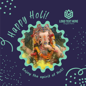 Happy Holi Celebration Instagram post