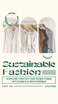 Minimalist Sustainable Fashion Facebook Story Design