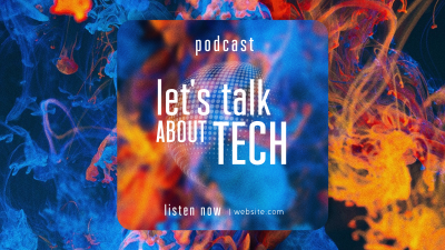 Glass Effect Tech Podcast Facebook event cover Image Preview