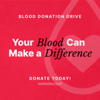 Minimalist Blood Donation Drive Linkedin Post Image Preview