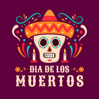 Mexican Skull Instagram Post Design