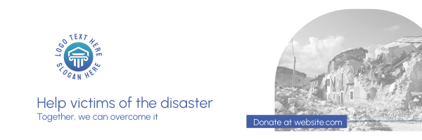 Help Disaster Victims Twitter Header Design Image Preview