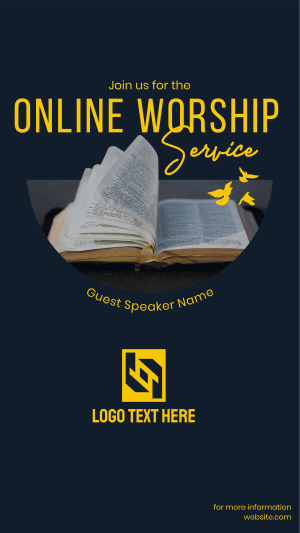 Online Worship Instagram story Image Preview