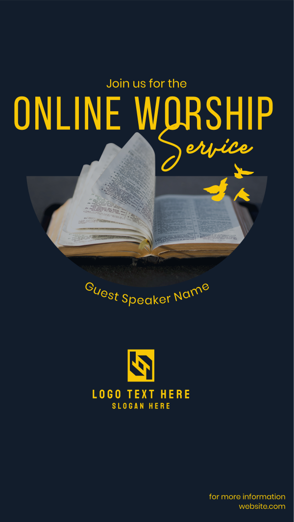 Online Worship Instagram Story Design Image Preview