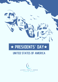 Mt. Rushmore Presidents' Day Flyer Design