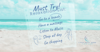 Beach Relaxation List Facebook Ad Design