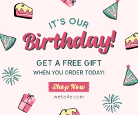 Business Birthday Promo Facebook Post Design