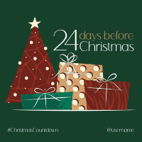 Elegant Christmas Countdown Linkedin Post Image Preview