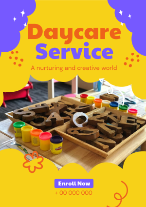 Cloudy Daycare Service Flyer Image Preview